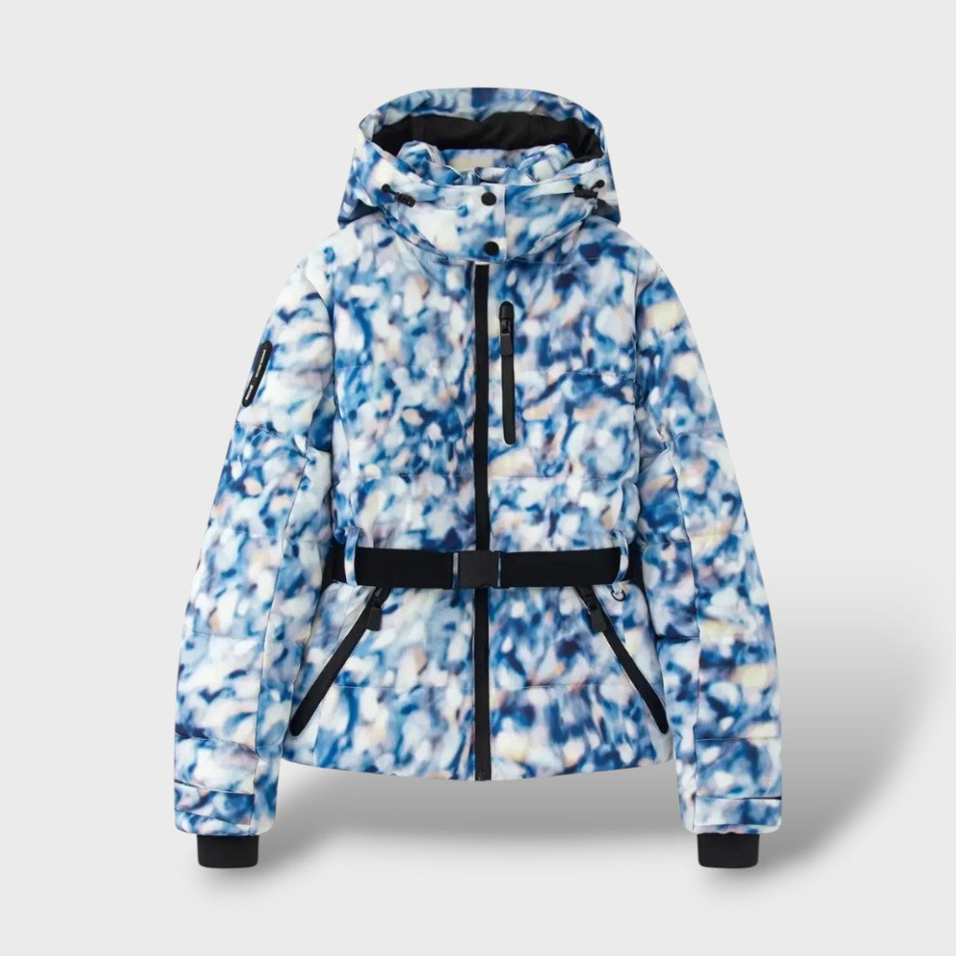 Chaqueta Acolchada con Cinturón Impermeable