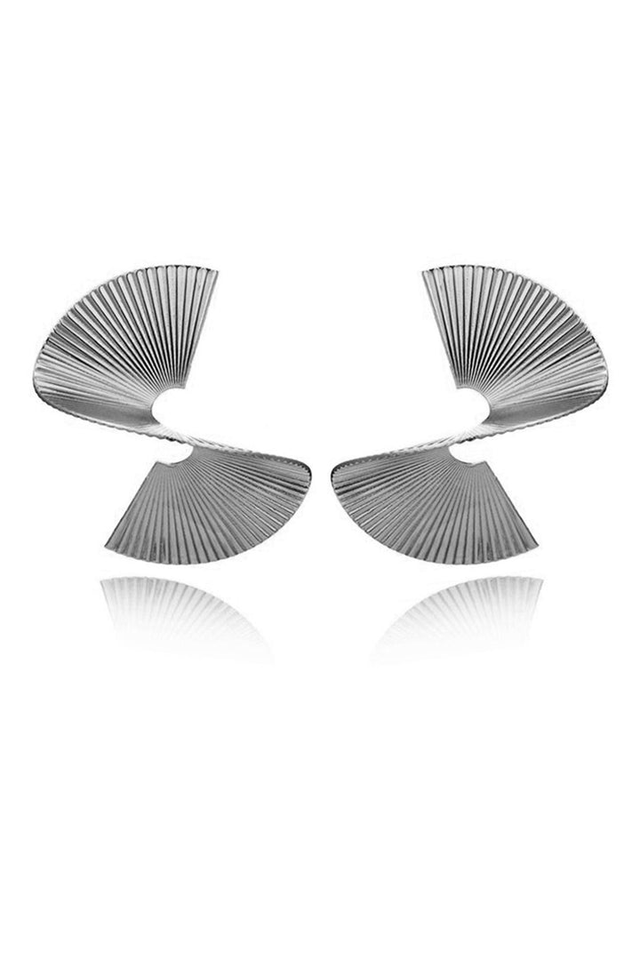 Pendientes de Metal Plisado