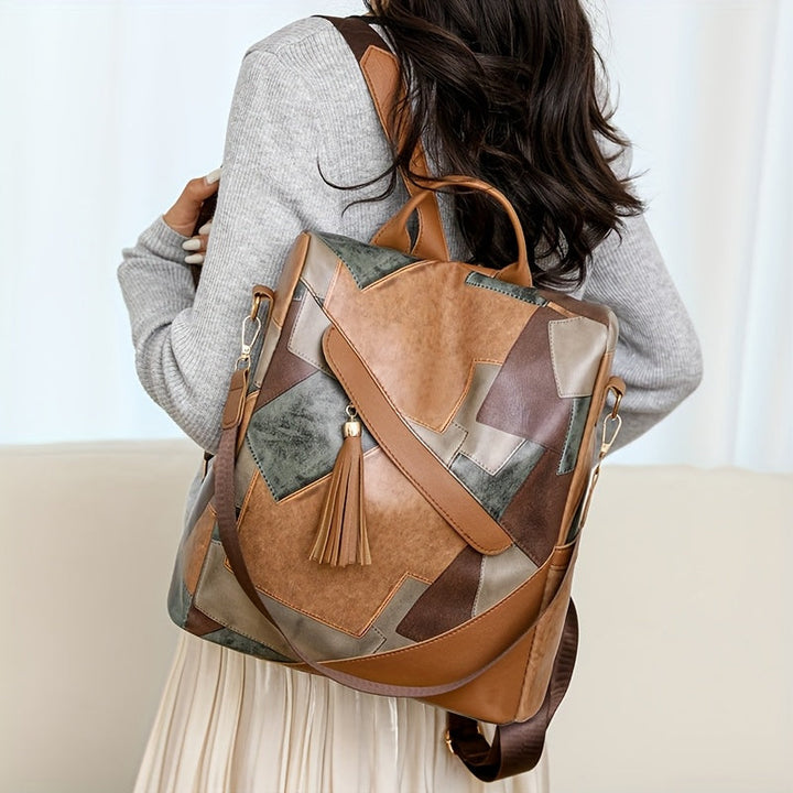 Petra | Mochila Antirrobo de Cuadros