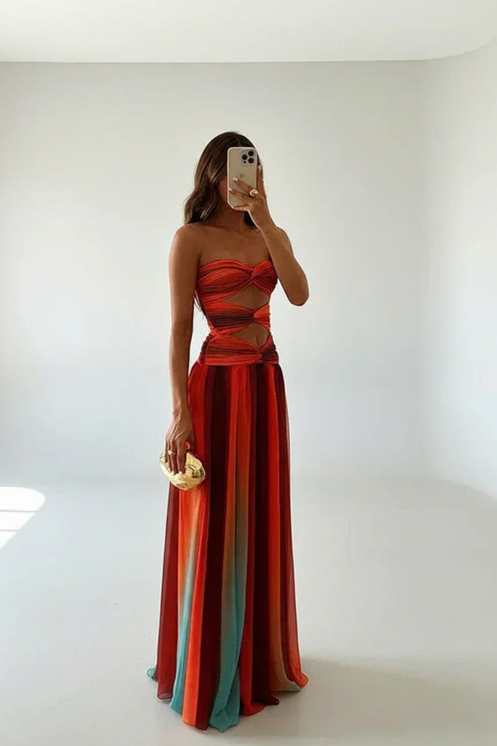 Vestido Maxi Elegante Calado Mujer