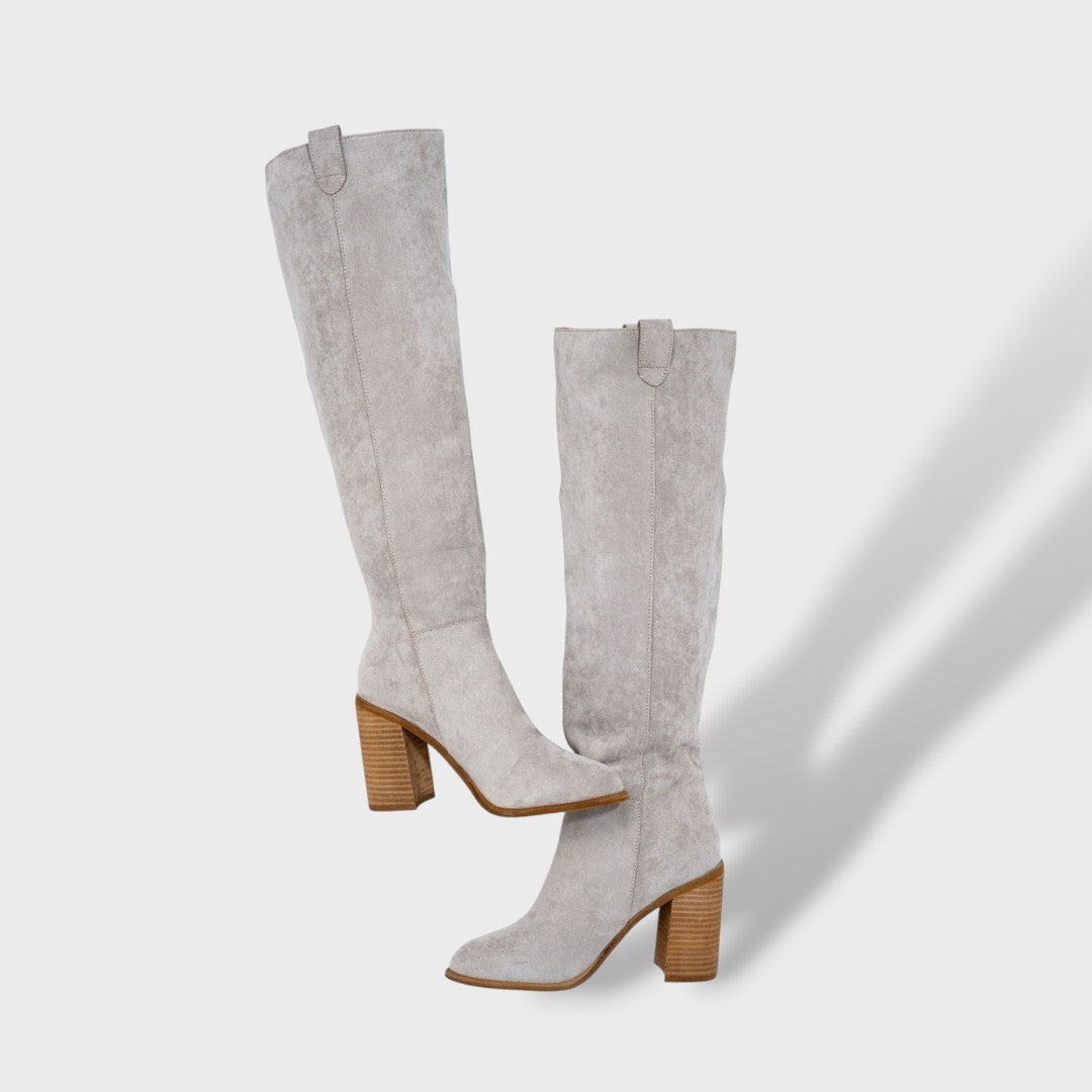 Botas Slouch Mujer Ante con Tacón