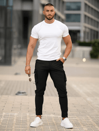Franco Pantalones Cargo - Negro