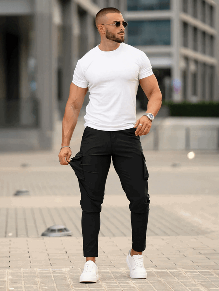 Franco Pantalones Cargo - Negro