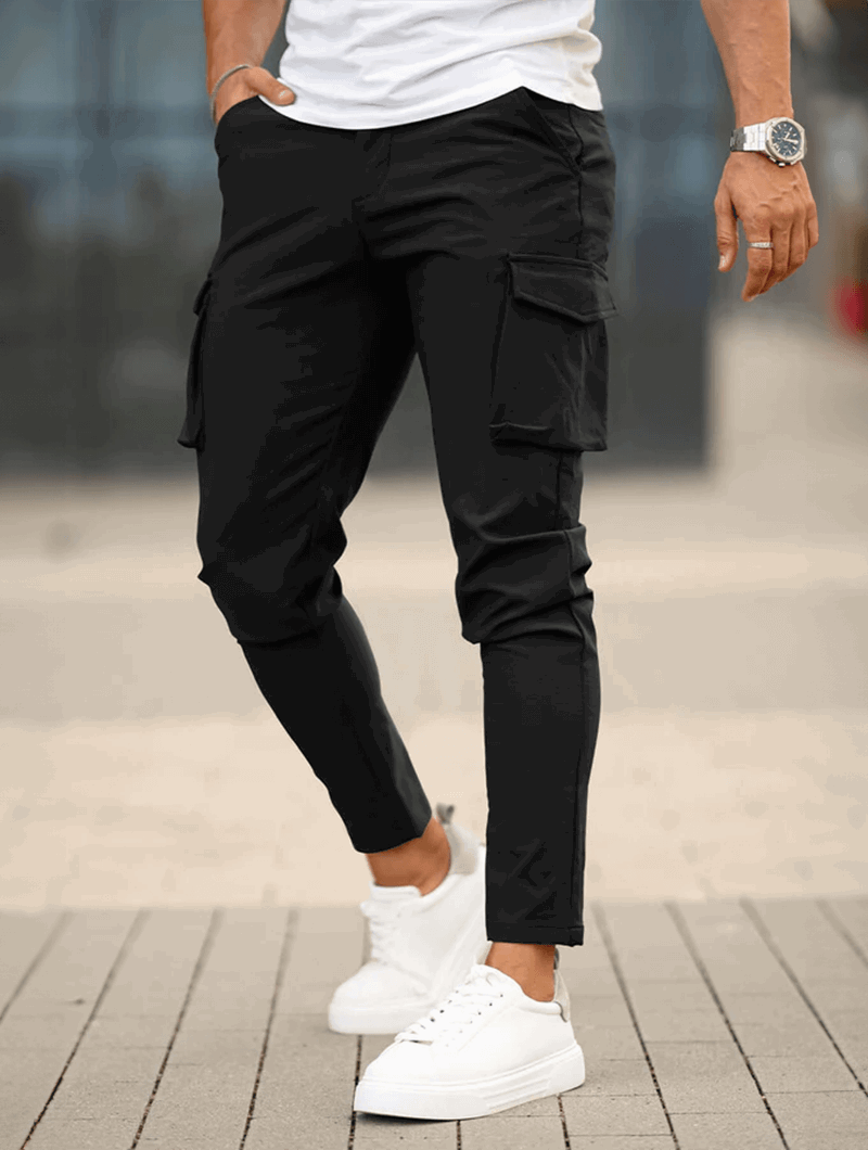 Franco Pantalones Cargo - Negro
