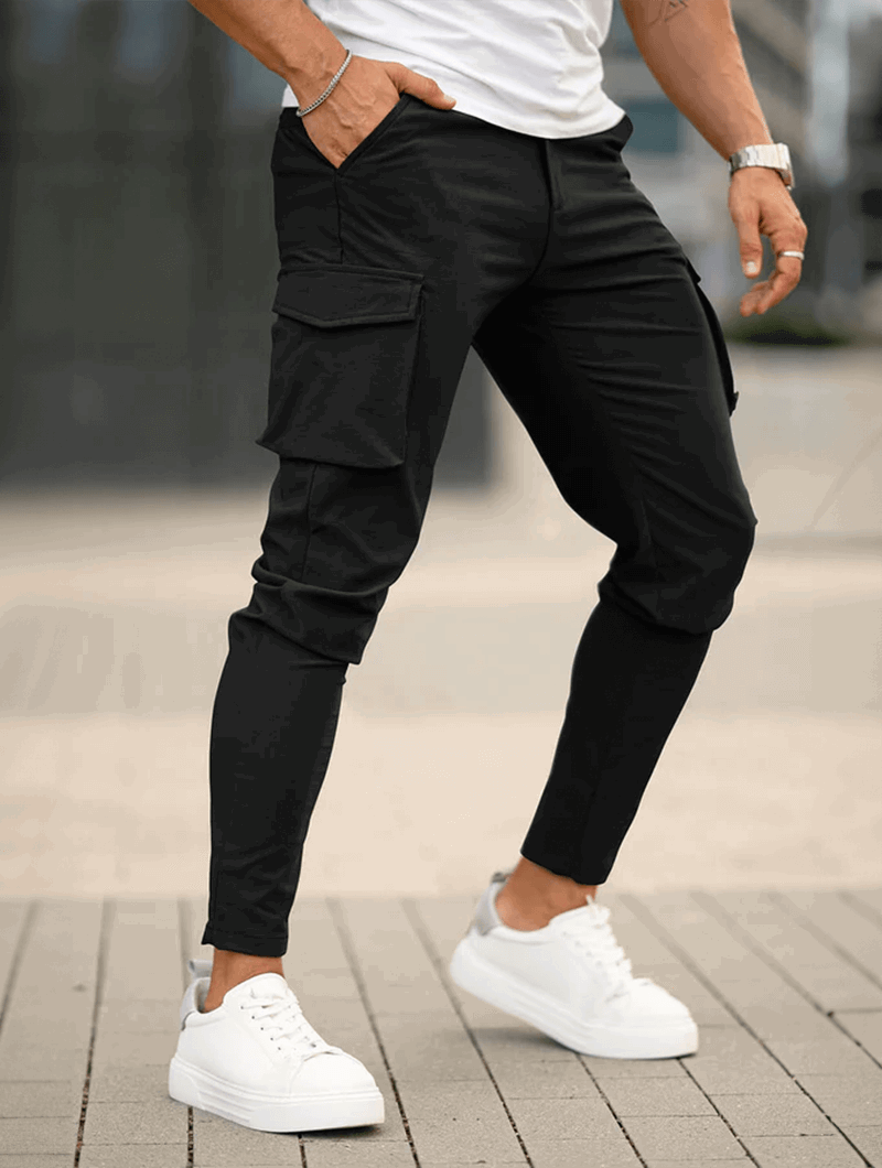 Franco Pantalones Cargo - Negro