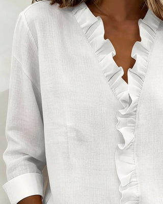 Beatriz - Blusa Fruncida con Escote en V