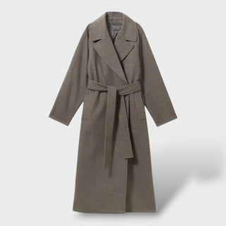 Abrigo largo de lana oversize elegante