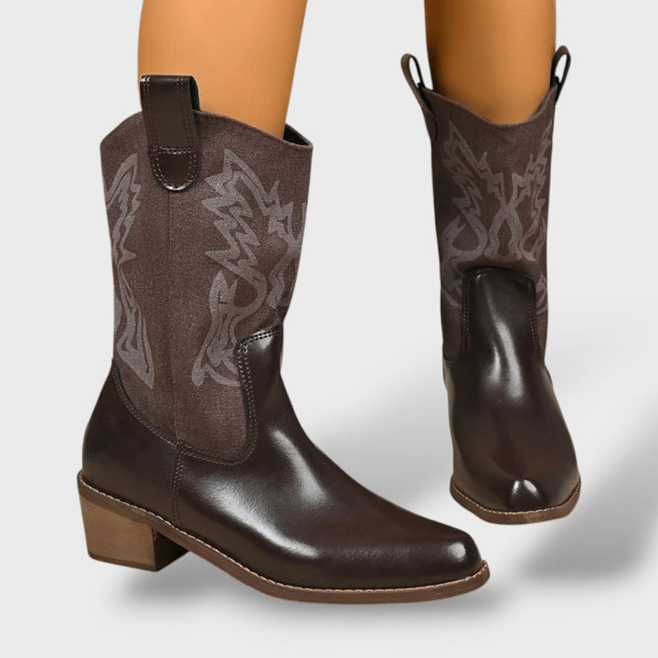 Botines Cowboy Mujer Bordados