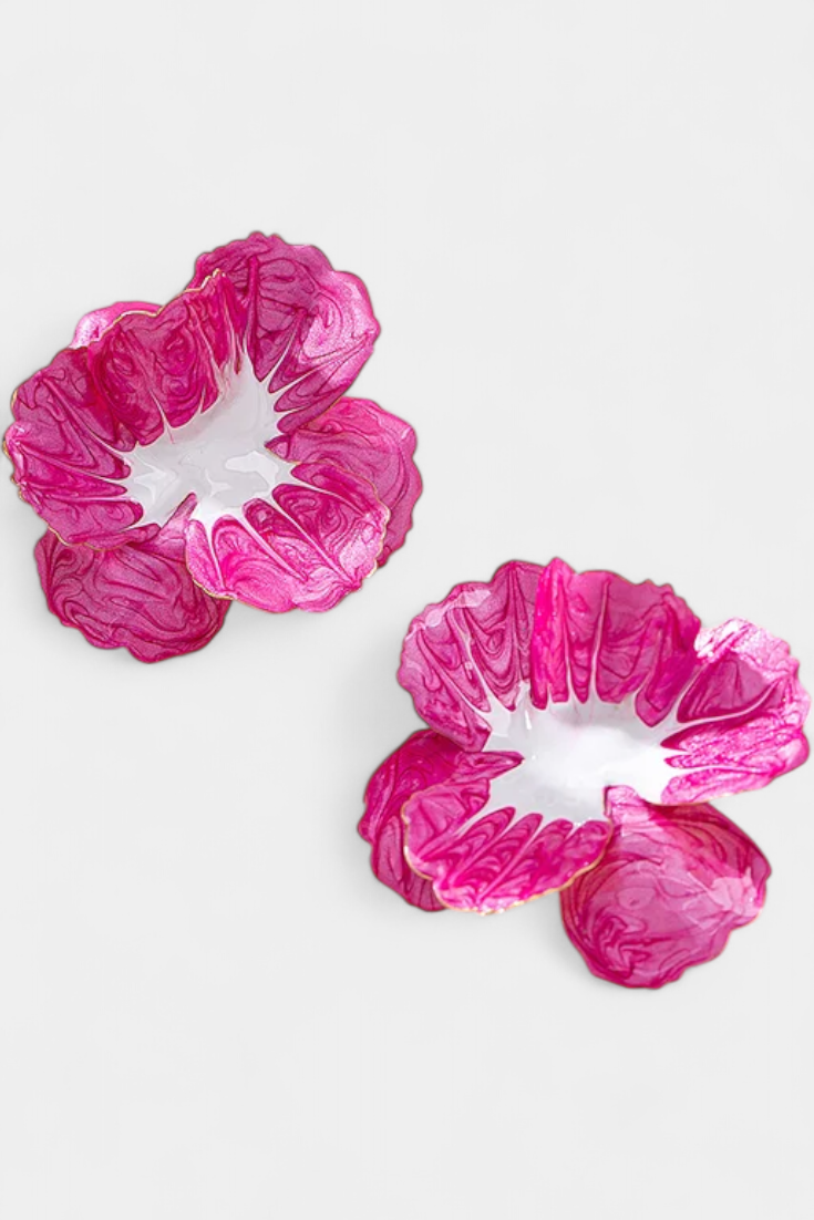 Pendientes Geométricos con Forma de Flor