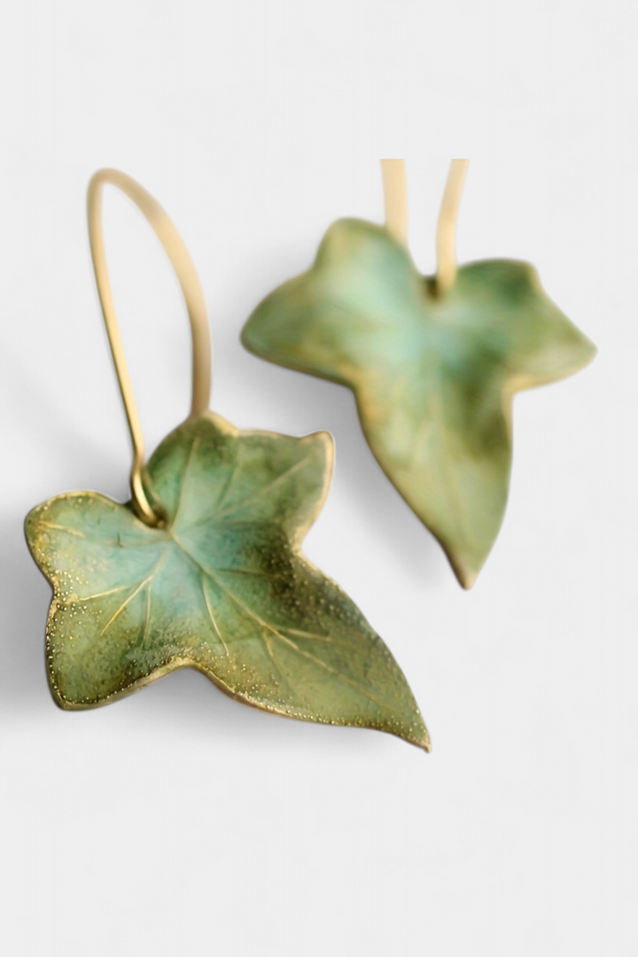 Pendientes Vintage Hoja Verde