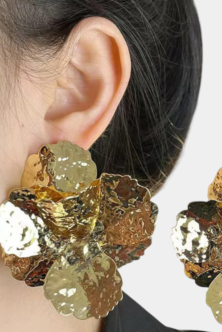 Pendientes Brillantes en Forma de Flor