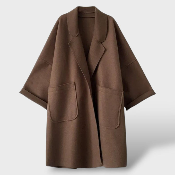Abrigo Largo Mujer de Lana Oversize